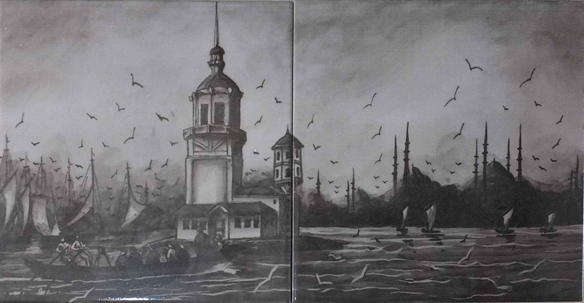 20x40 cm Çini Pano - YK37